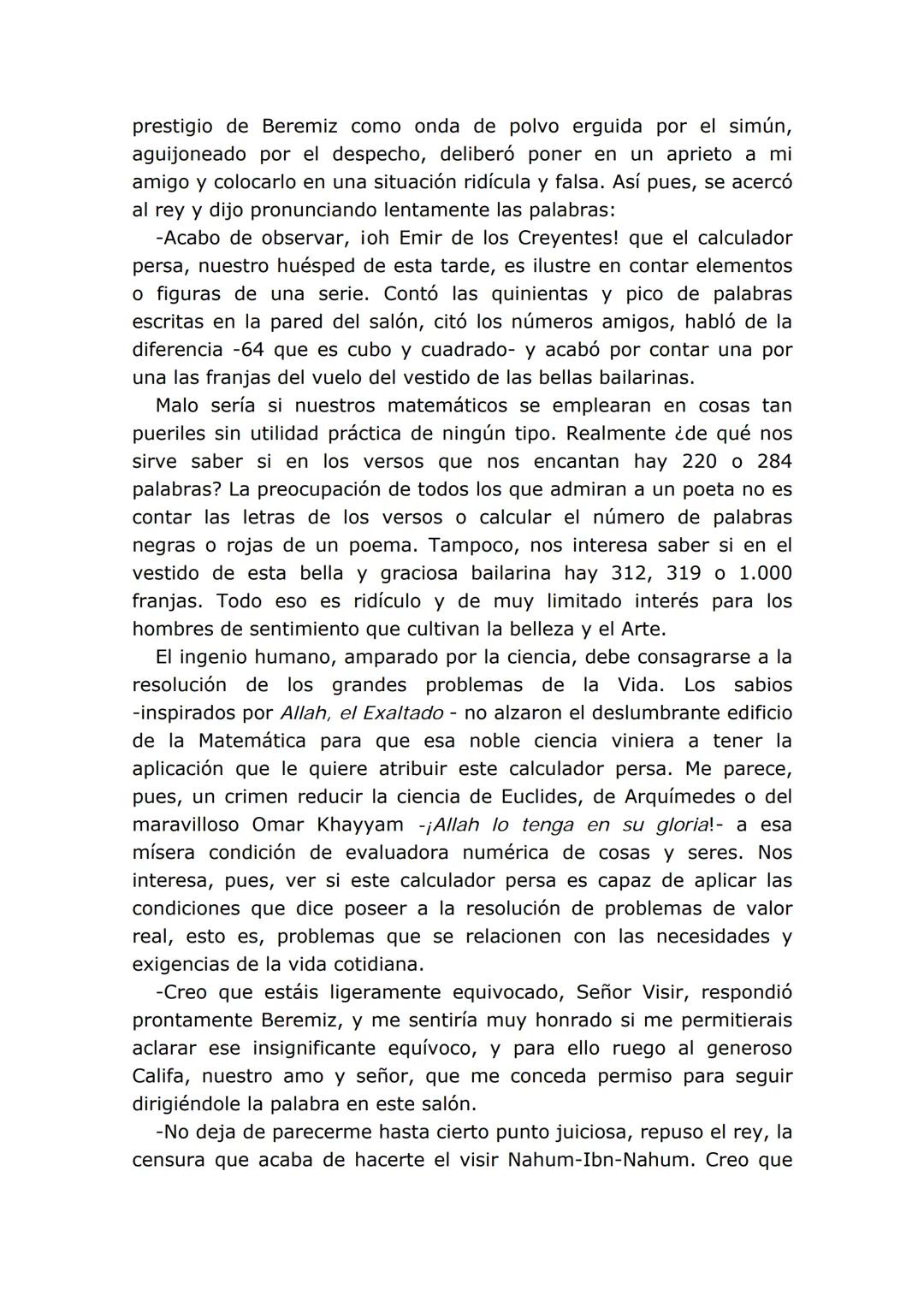EL HOMBRE QUE
CALCULABA
Malba Tahan
* Malba Tahan es un pseudónimo del verdadero autor de la obra: Julio
César de Mello e Souza (1895-1974),
