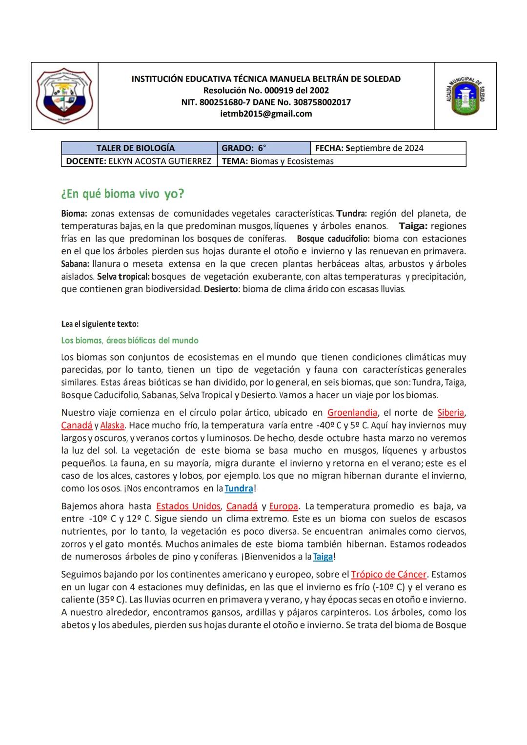 Biomas y ecosistemas en colombia