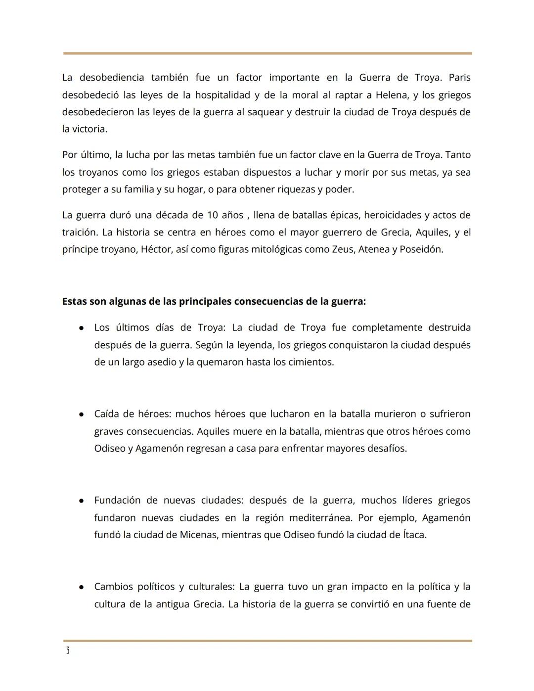 Humanidades Español
GUERRA DE TROYA
ENSAYO POR: Maria Fernanda Baquero
DOCENTE: Graciela Mena
legado en la cultura y mitología occidental.
I