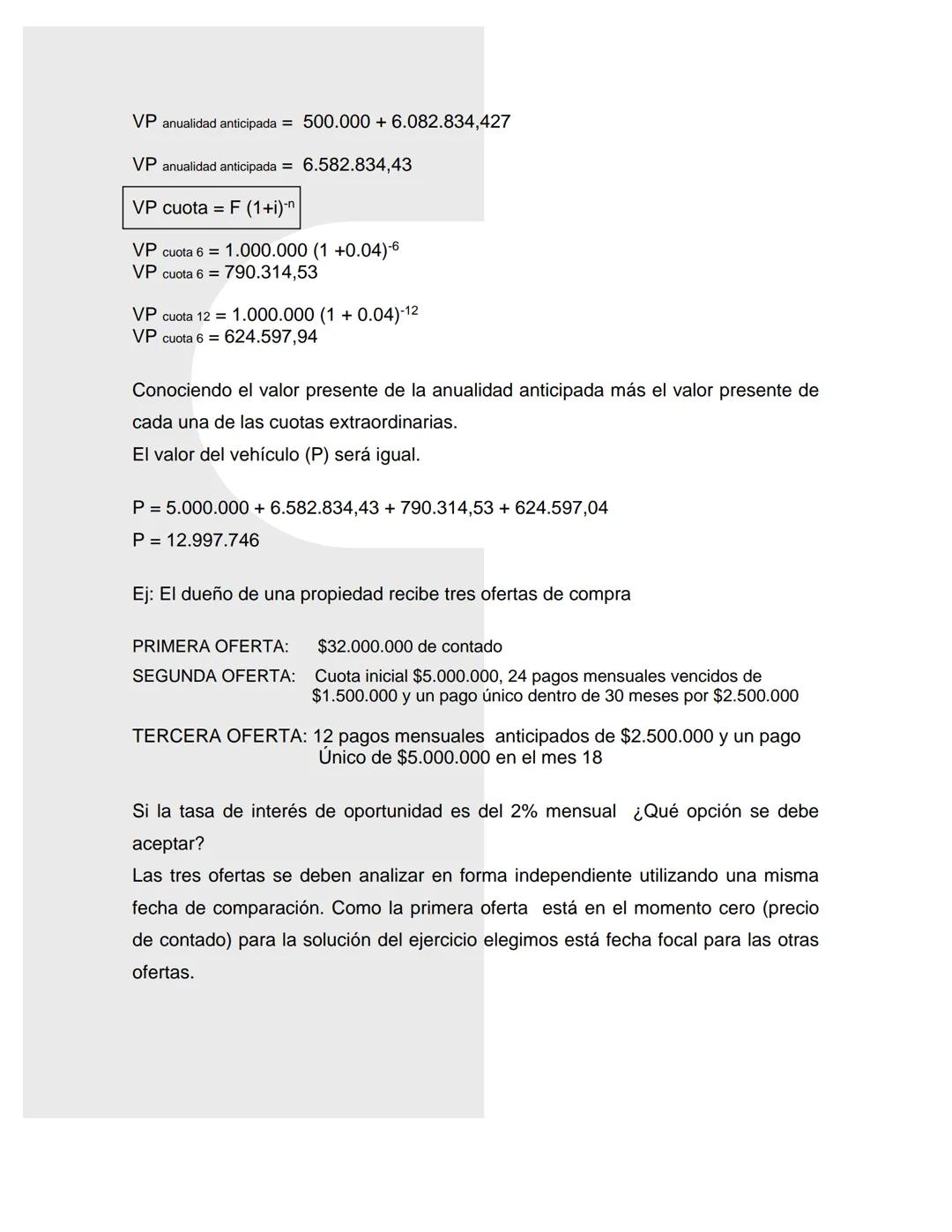 7. SERIES UNIFORMES O ANUALIDADES
7.1 DEFINICIÓN
Una serie uniforme ó anualidad es un conjunto de pagos iguales hechos a
intervalos iguales