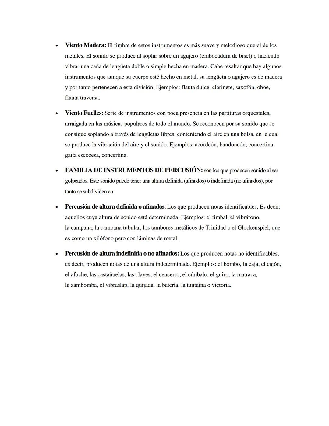 # INSTRUMENTOS MUSICALES
Un instrumento musical es un objeto compuesto por la combinación de uno o más sistemas
resonantes y medios para su