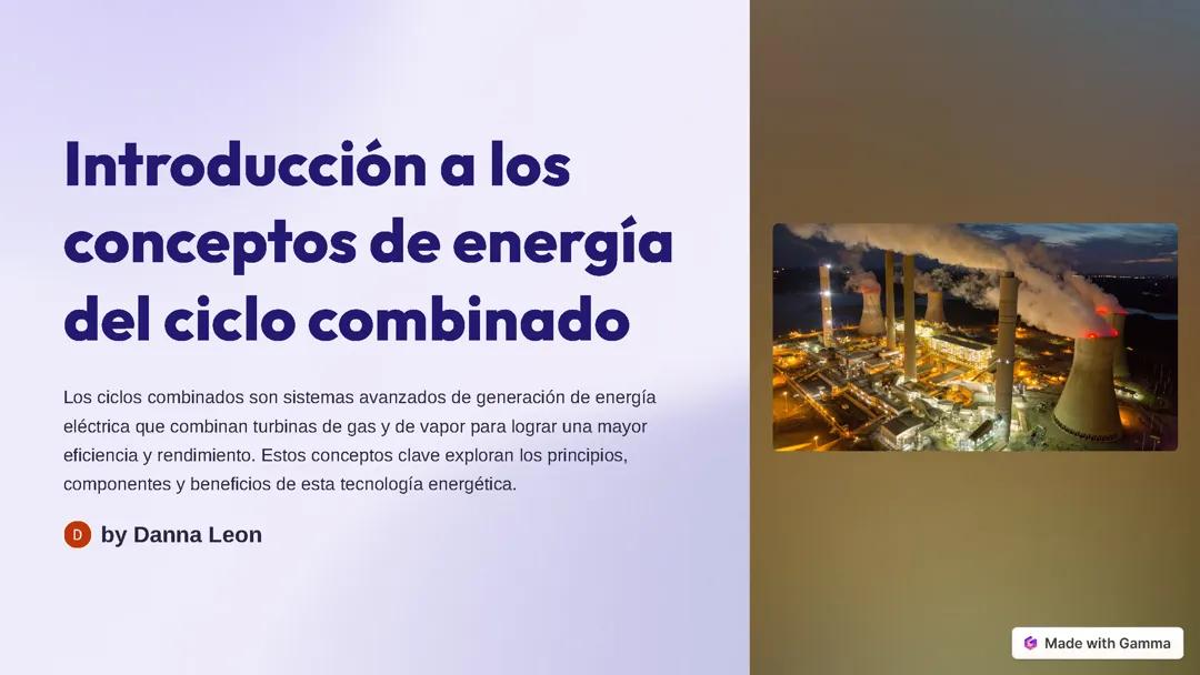 Conceptos de energía del ciclo combinado