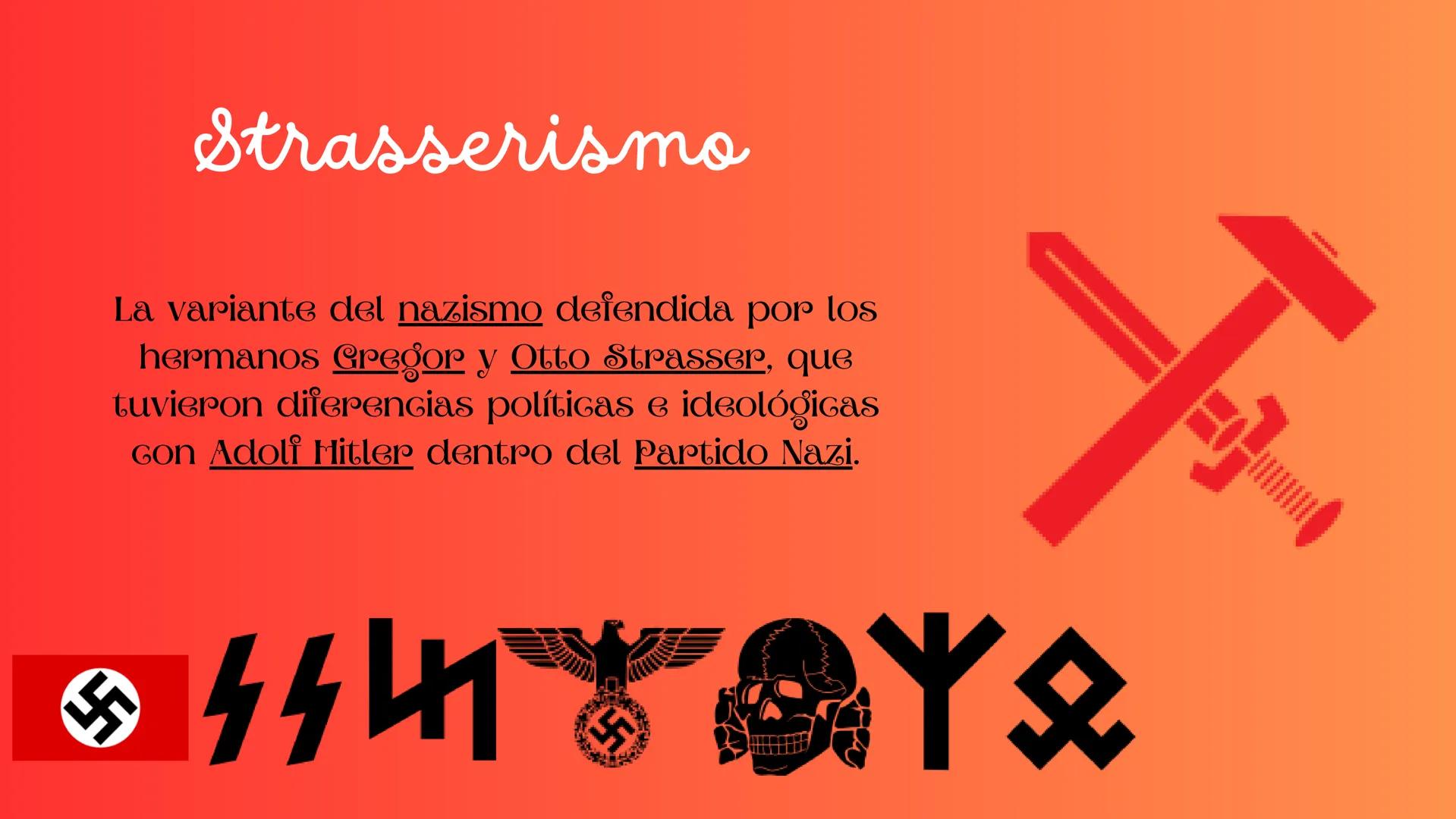 ALEMANIA
Nazismo
F ¿Qué fue?
Fue un movimiento político y social
originado en la Alemania posterior a
la Primera Guerra Mundial,
específicam