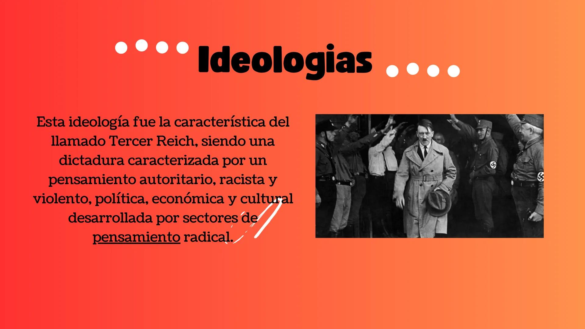 ALEMANIA
Nazismo
F ¿Qué fue?
Fue un movimiento político y social
originado en la Alemania posterior a
la Primera Guerra Mundial,
específicam