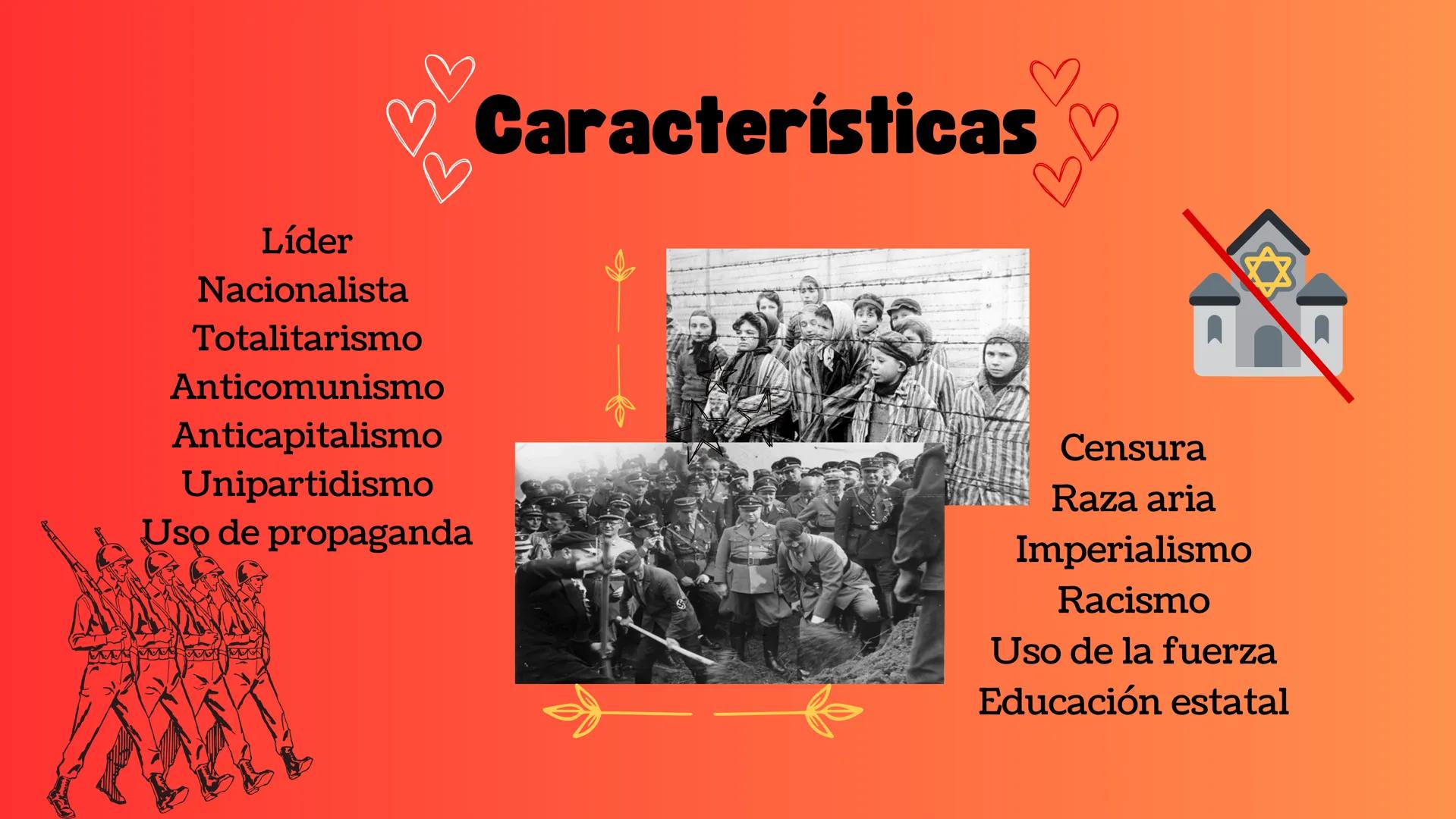ALEMANIA
Nazismo
F ¿Qué fue?
Fue un movimiento político y social
originado en la Alemania posterior a
la Primera Guerra Mundial,
específicam