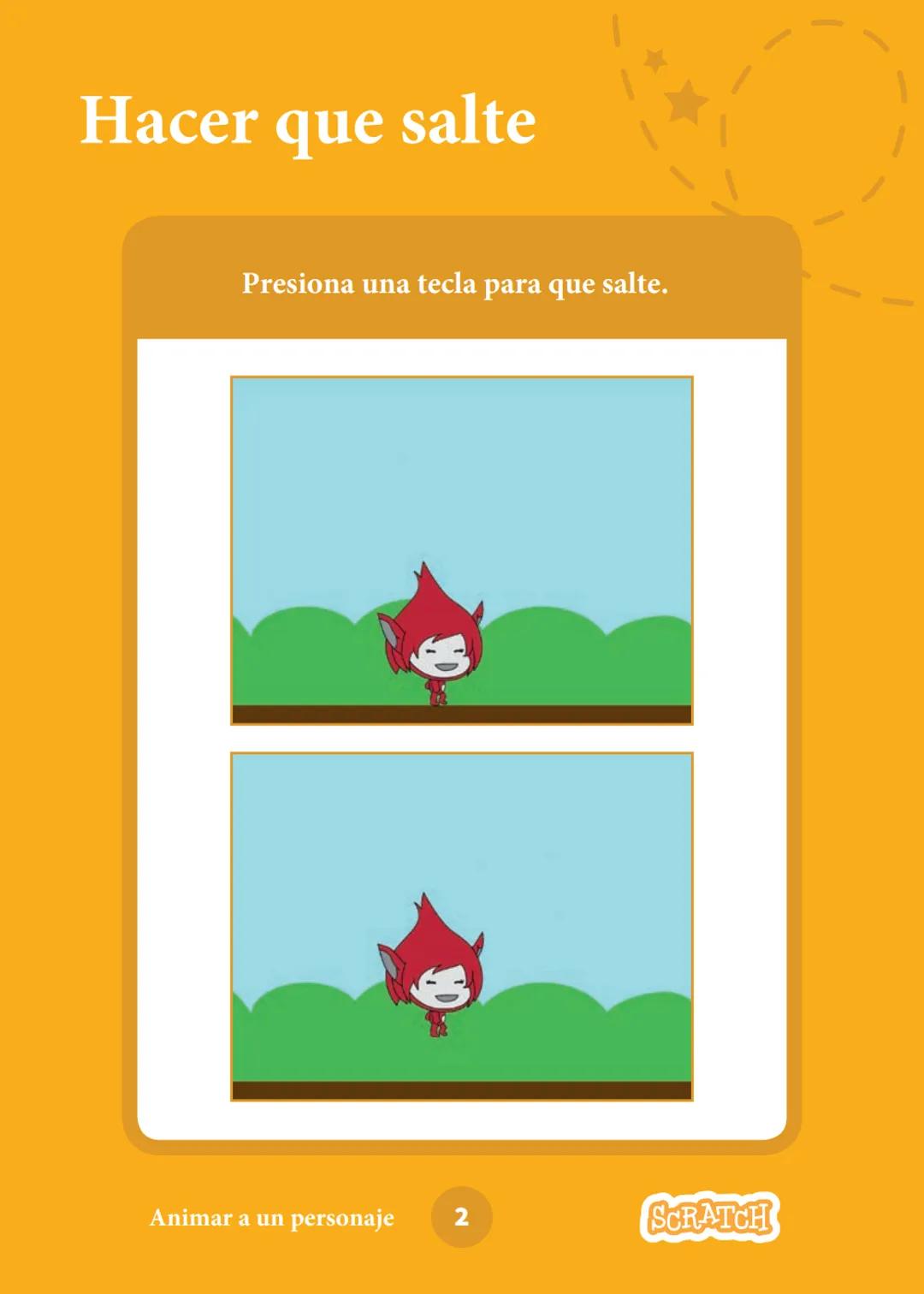 # Animar a un personaje
Anima a personajes.
scratch.mit.edu
8 cartas # Animar a un personaje
Prueba las cartas en cualquier orden
* M