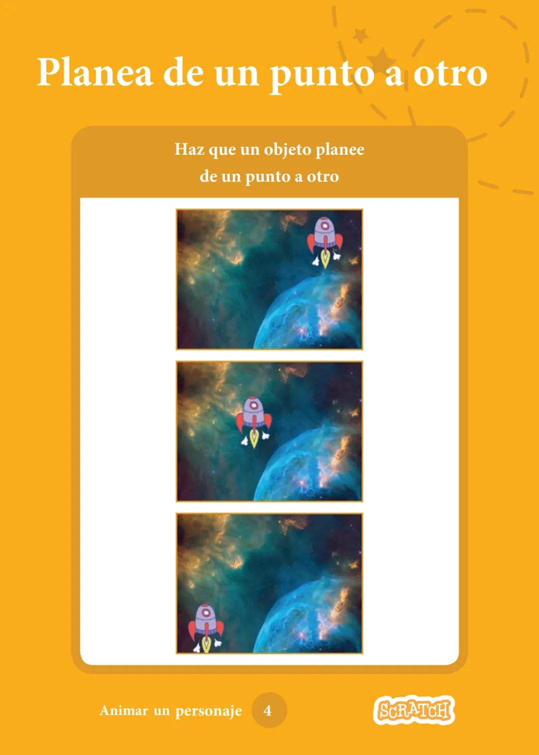 # Animar a un personaje
Anima a personajes.
scratch.mit.edu
8 cartas # Animar a un personaje
Prueba las cartas en cualquier orden
* M