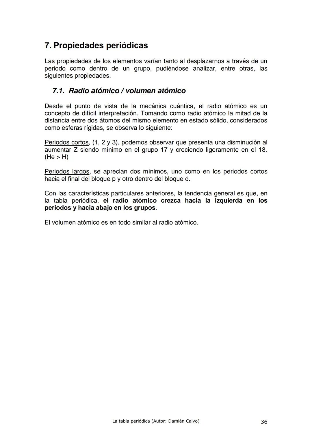 La tabla periódica.
Sistema Periódico de los Elementos
7
10
Alcalinos
Alcalinotémeos
Metales de transición
1
Categoria quimica
Metales
Semim