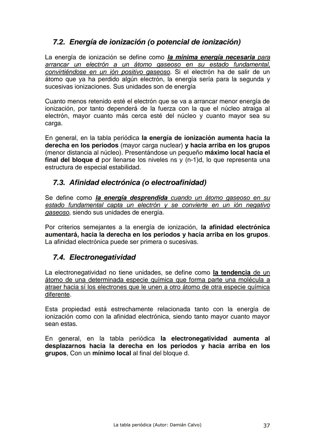 La tabla periódica.
Sistema Periódico de los Elementos
7
10
Alcalinos
Alcalinotémeos
Metales de transición
1
Categoria quimica
Metales
Semim