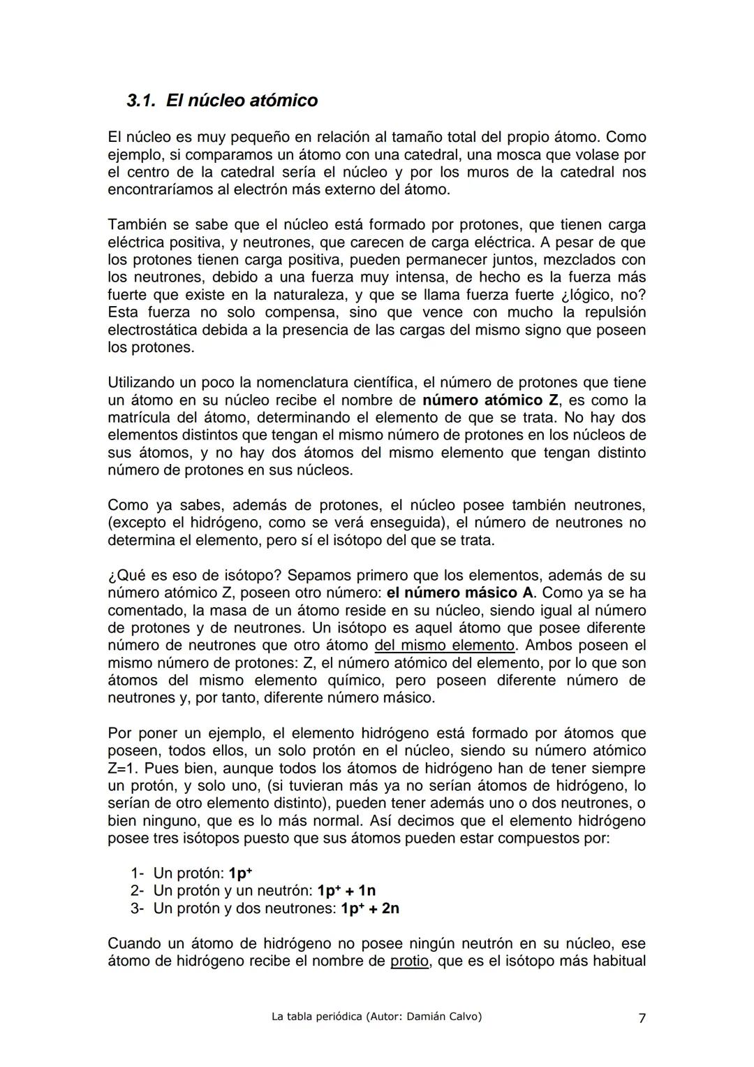 La tabla periódica.
Sistema Periódico de los Elementos
7
10
Alcalinos
Alcalinotémeos
Metales de transición
1
Categoria quimica
Metales
Semim