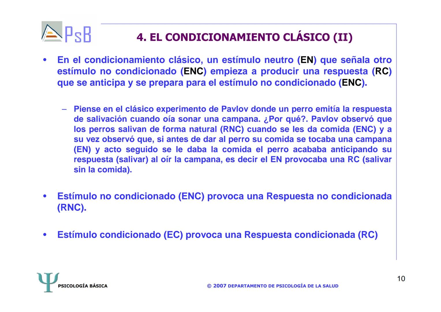 APSB
PSICOLOGÍA BÁSICA
TEMA 3. APRENDIZAJE
LICENCIATURA DE HUMANIDADES
UNIVERSIDAD DE ALICANTE
PSICOLOGÍA BÁSICA
Material extraído del