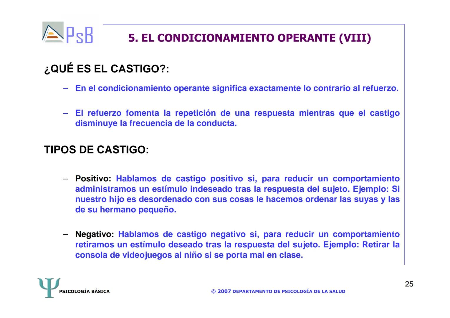 APSB
PSICOLOGÍA BÁSICA
TEMA 3. APRENDIZAJE
LICENCIATURA DE HUMANIDADES
UNIVERSIDAD DE ALICANTE
PSICOLOGÍA BÁSICA
Material extraído del
