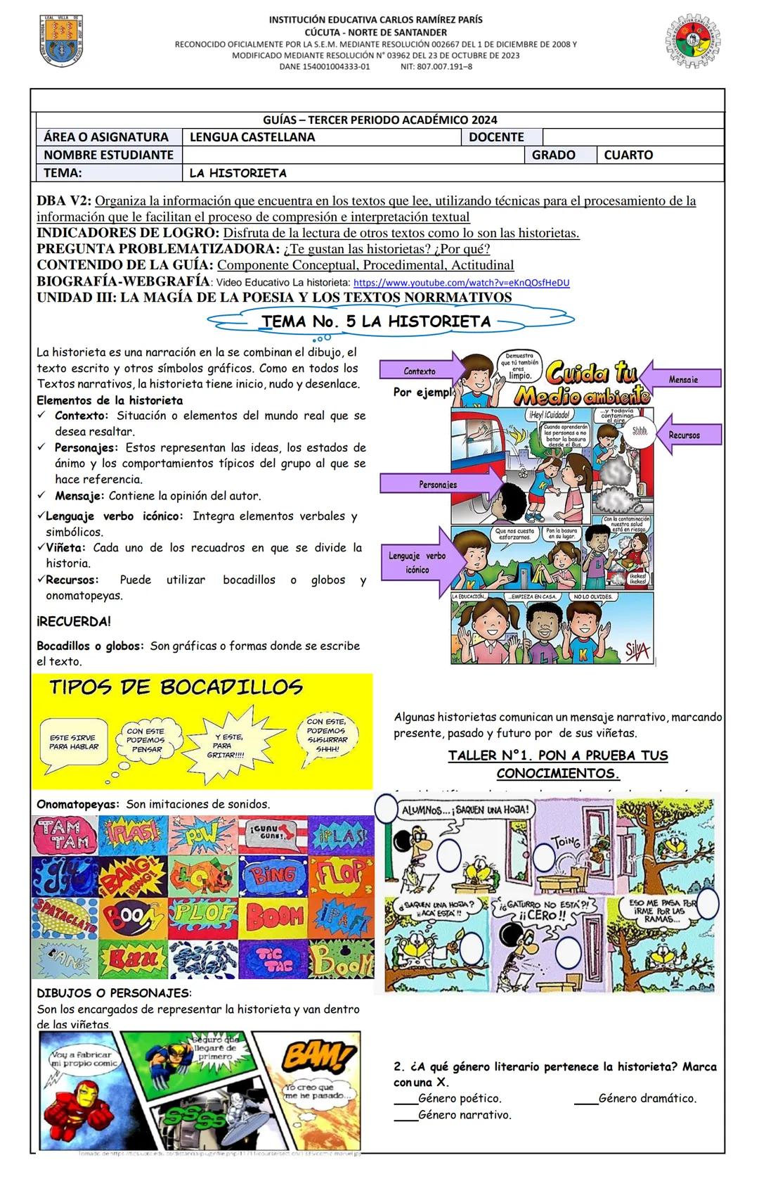 INSTITUCIÓN EDUCATIVA CARLOS RAMÍREZ PARÍS
CÚCUTA- NORTE DE SANTANDER
RECONOCIDO OFICIALMENTE POR MEDIANTE RESOLUCIÓN 002667 DEL 1 DE DICIEM