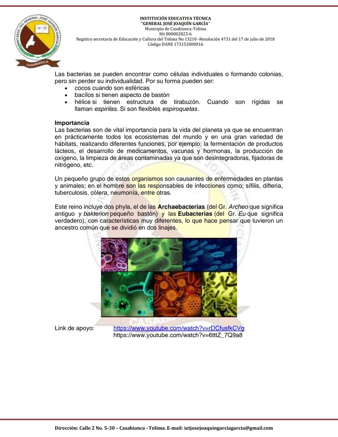 GTEC GENERAL JOSE
JOAQUIN
CASABIANCA
INSTITUCIÓN EDUCATIVA TÉCNICA
"GENERAL JOSÉ JOAQUÍN GARCÍA"
Municipio de Casabianca-Tolima
Nit 80000282