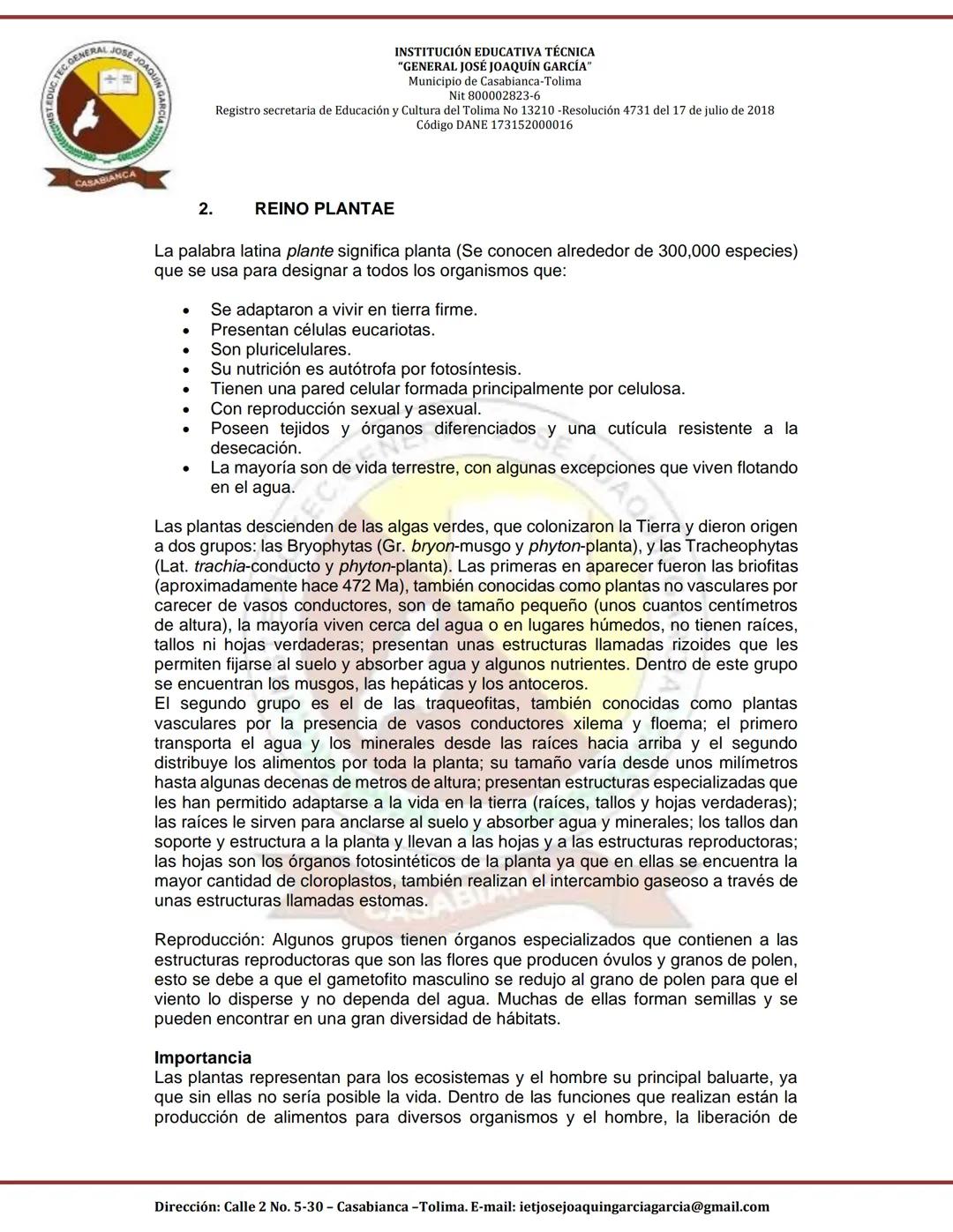 GTEC GENERAL JOSE
JOAQUIN
CASABIANCA
INSTITUCIÓN EDUCATIVA TÉCNICA
"GENERAL JOSÉ JOAQUÍN GARCÍA"
Municipio de Casabianca-Tolima
Nit 80000282