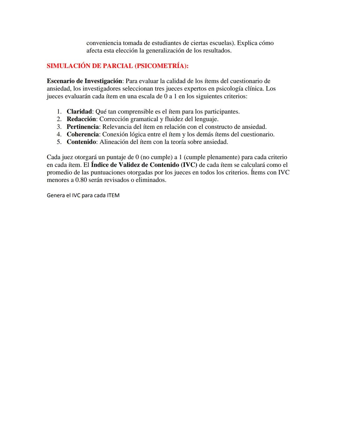 ESTUDIO PARA PSICOMETRÍA Y CUANTITIVA
LO QUE SE NECESITA PARA PASAR EL PARCIAL (CUANTITATIVA):
1. Enfoque y Diseño de la Investigación
•
•
•