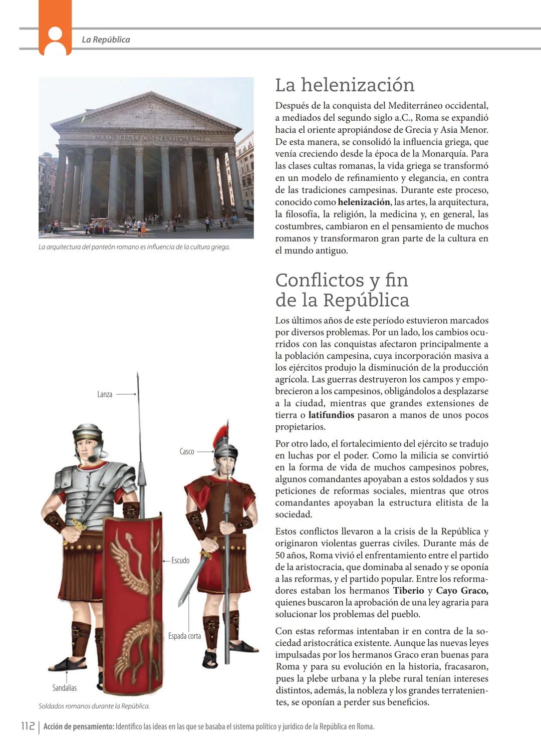 UNIDAD
4
✓ UBICATE EN LA HISTORIA
Roma:
el gran imperio
Temas de la unidad
Aspectos geográficos de Italia
El origen de Roma
La República
El