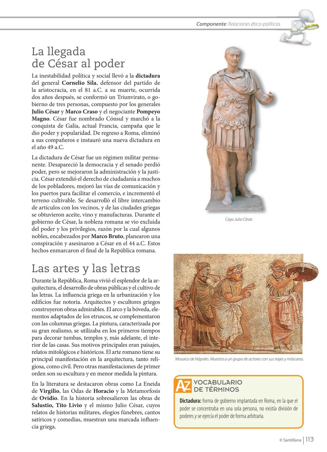 UNIDAD
4
✓ UBICATE EN LA HISTORIA
Roma:
el gran imperio
Temas de la unidad
Aspectos geográficos de Italia
El origen de Roma
La República
El