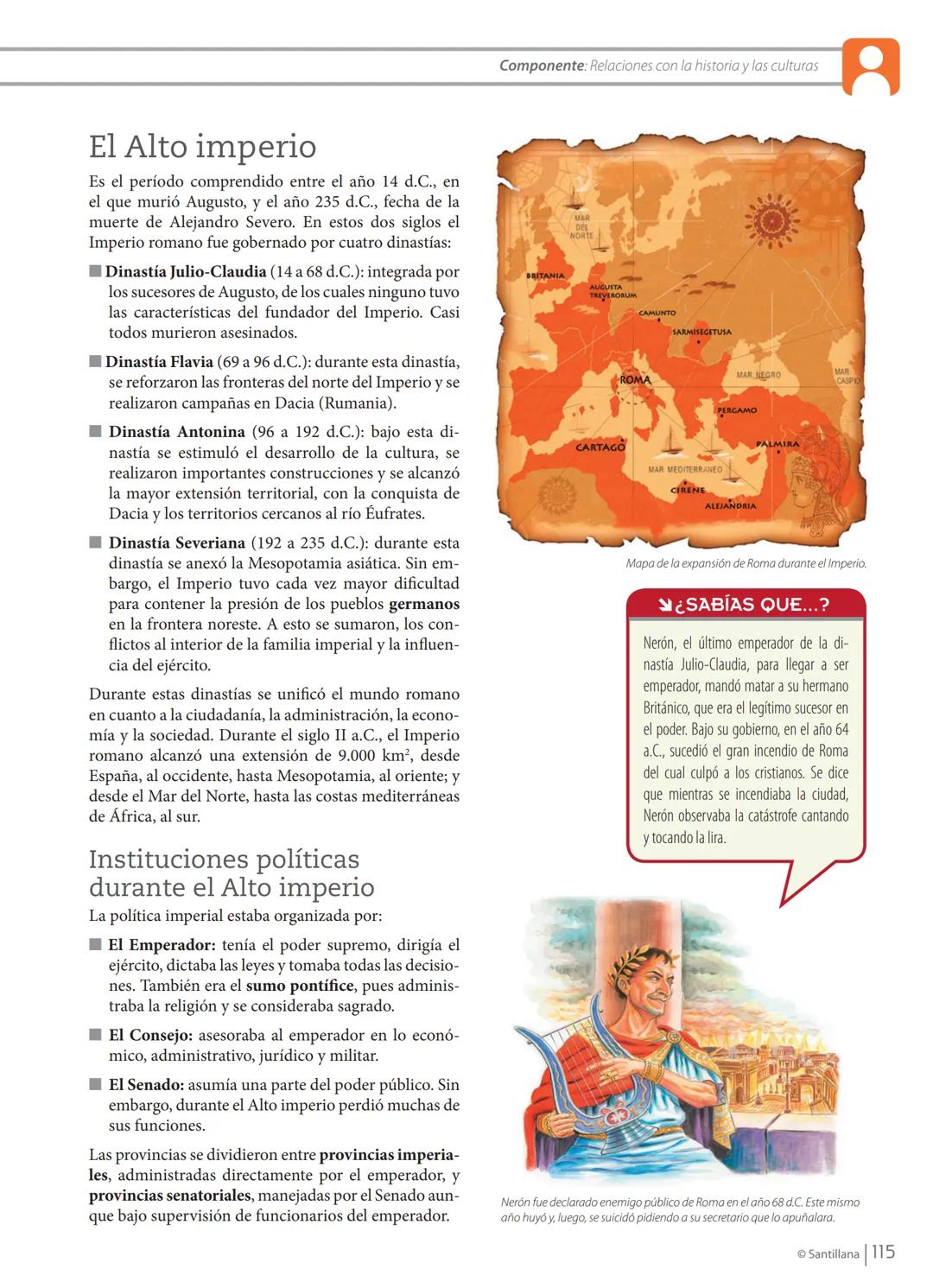 UNIDAD
4
✓ UBICATE EN LA HISTORIA
Roma:
el gran imperio
Temas de la unidad
Aspectos geográficos de Italia
El origen de Roma
La República
El