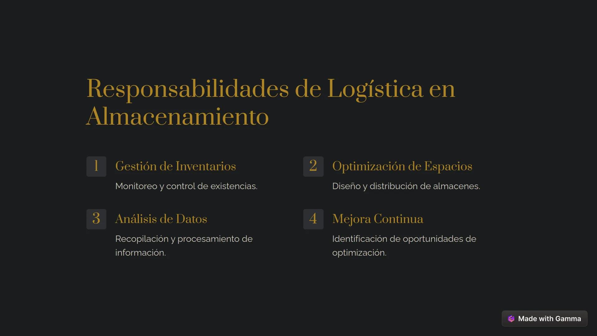 # Logística en el
Almacenamiento
La logística juega un papel crucial en la gestión eficiente del
almacenamiento, optimizando flujos y proce