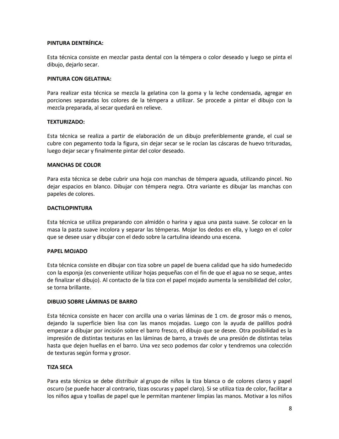 # TÉCNICAS ARTÍSTICAS
Para el estudio descriptivo de una obra de arte es importante considerar los aspectos técnicos y
materiales con que l