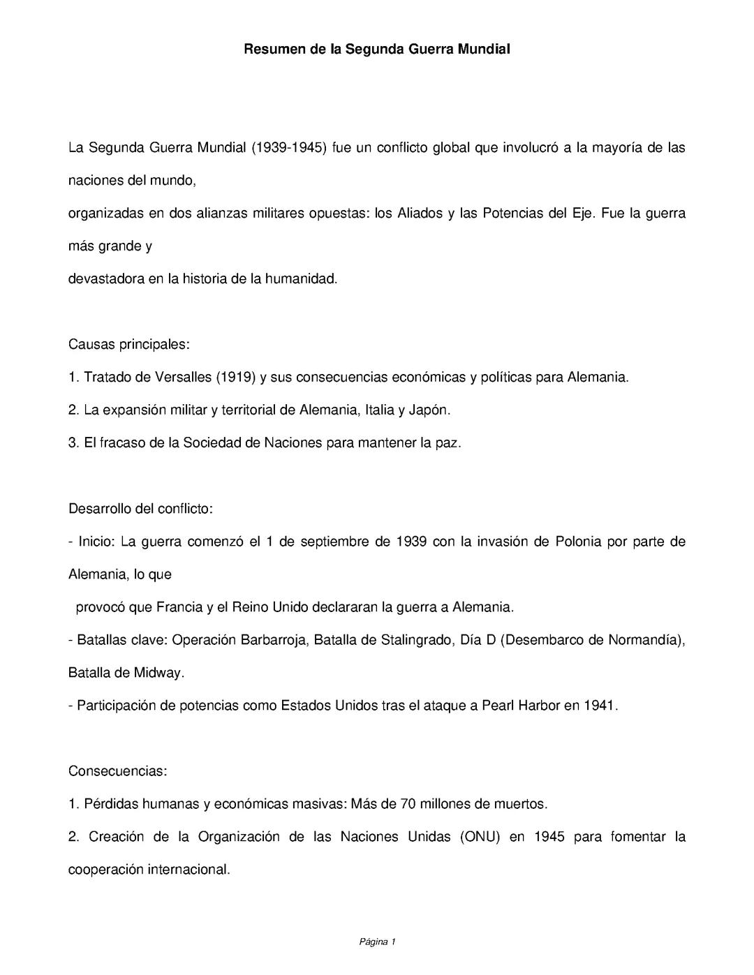 La segunda guerra mundial