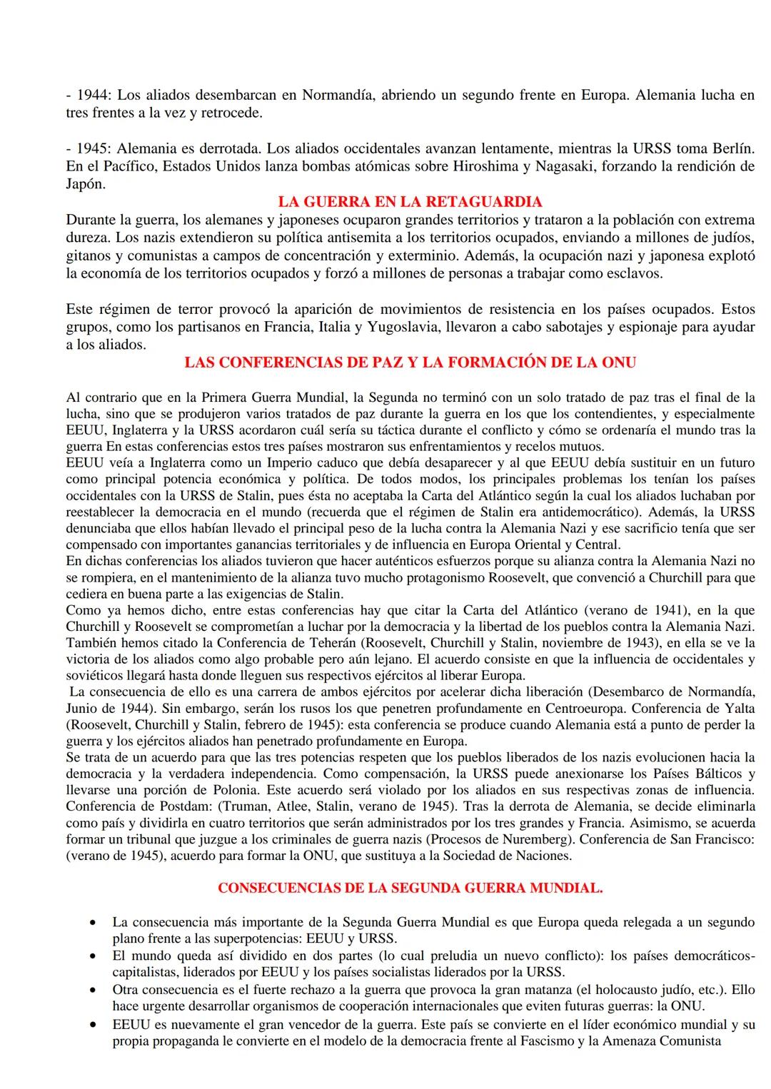LA SEGUNDA GUERRA MUNDIAL (1939-1945)
INTRODUCCIÓN:
La Segunda Guerra Mundial fue la peor guerra en la historia de la humanidad, con decenas