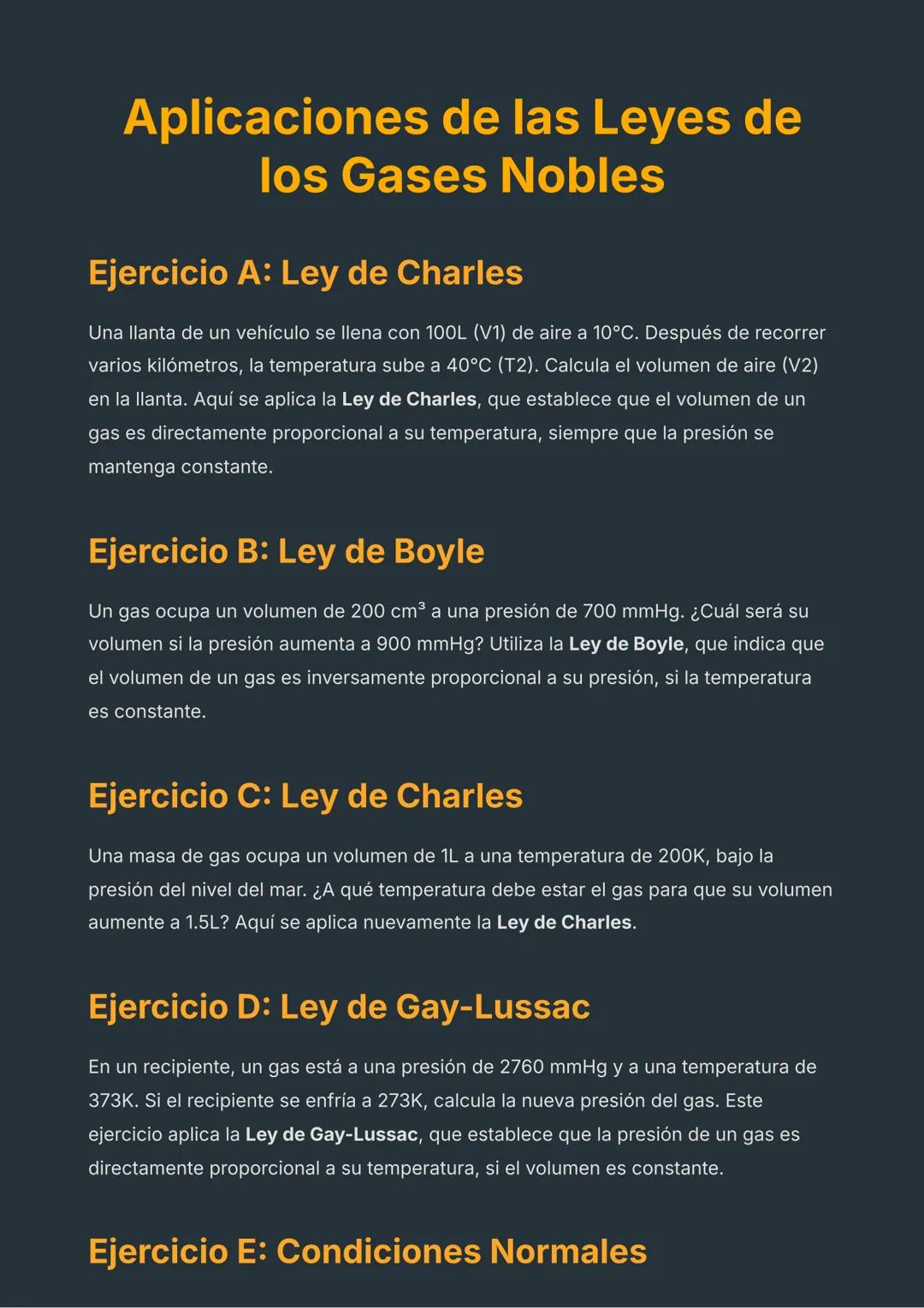 # Aplicaciones de las Leyes de
# los Gases Nobles
## Ejercicio A: Ley de Charles
Una llanta de un vehículo se llena con 100L (V1) de aire