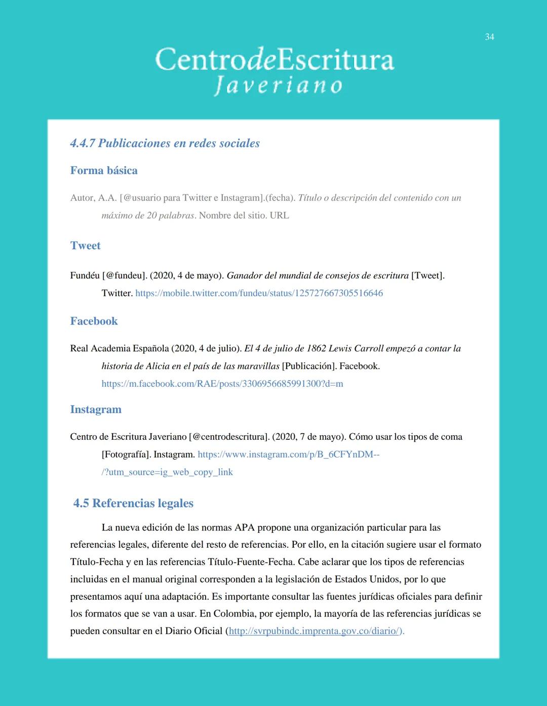 Centrode Escritura
Javeriano
Normas APA
Séptima edición
Pontificia Universidad Javeriana
Seccional Cali
Julio de 2020 CentrodeEscritura
Jave
