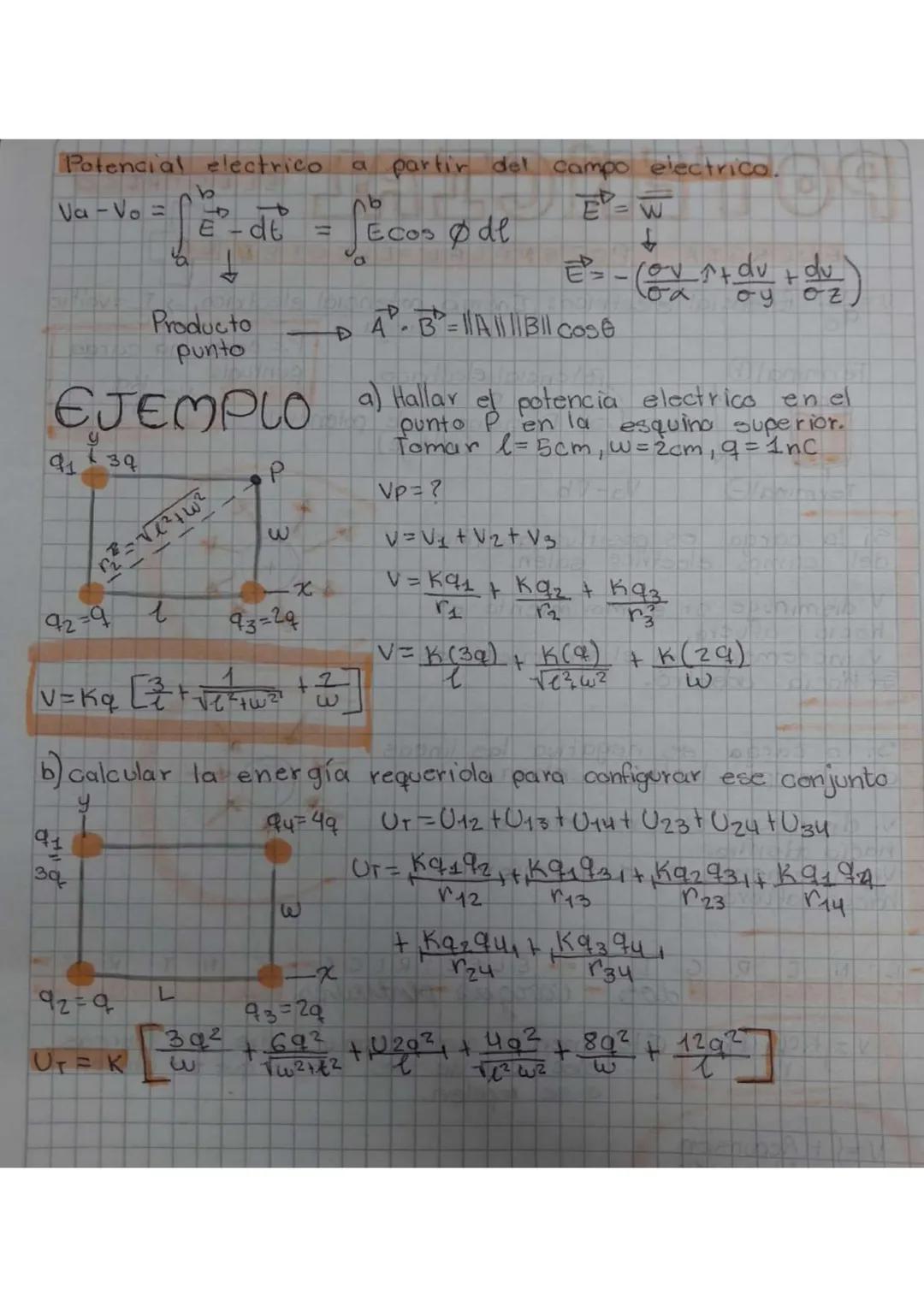 # POTENCIAL ELECTRICO
POTENCIAL ELECTRICA
ENERGIA
$V=\frac{V}{40}$ Potencial electrico: Energia potencial electrica,=> I = voltio
Termin