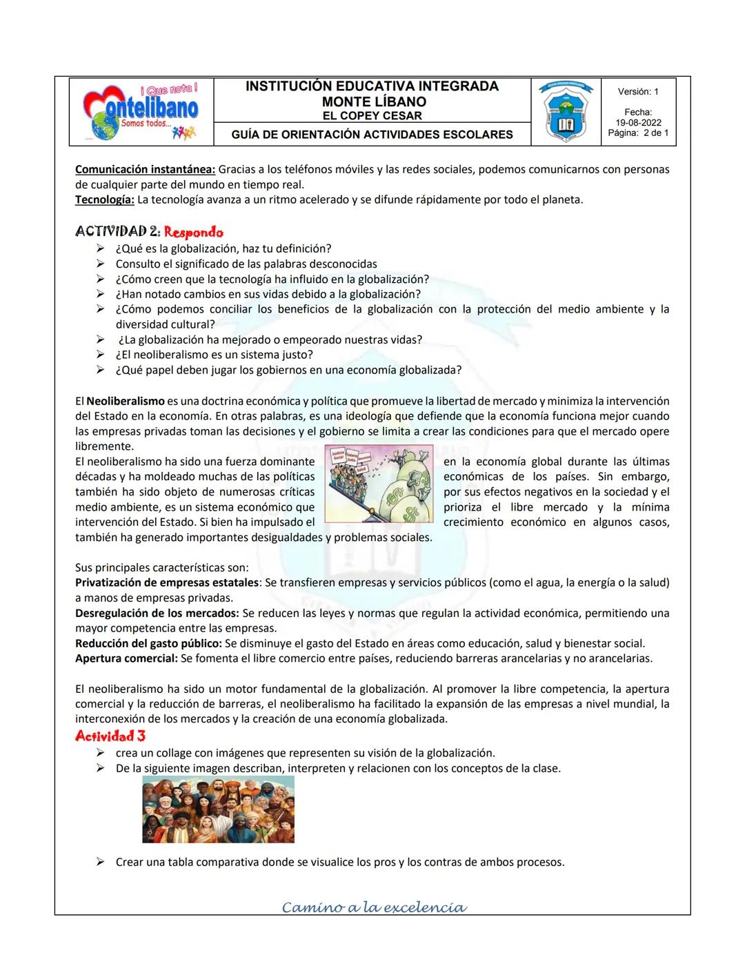 --- OCR Start ---
IQue nota!
Contelibano
Somos todos....
INSTITUCIÓN EDUCATIVA INTEGRADA
MONTE LÍBAΝΟ
EL COPEY CESAR
GUÍA DE ORIENTACIÓN ACT
