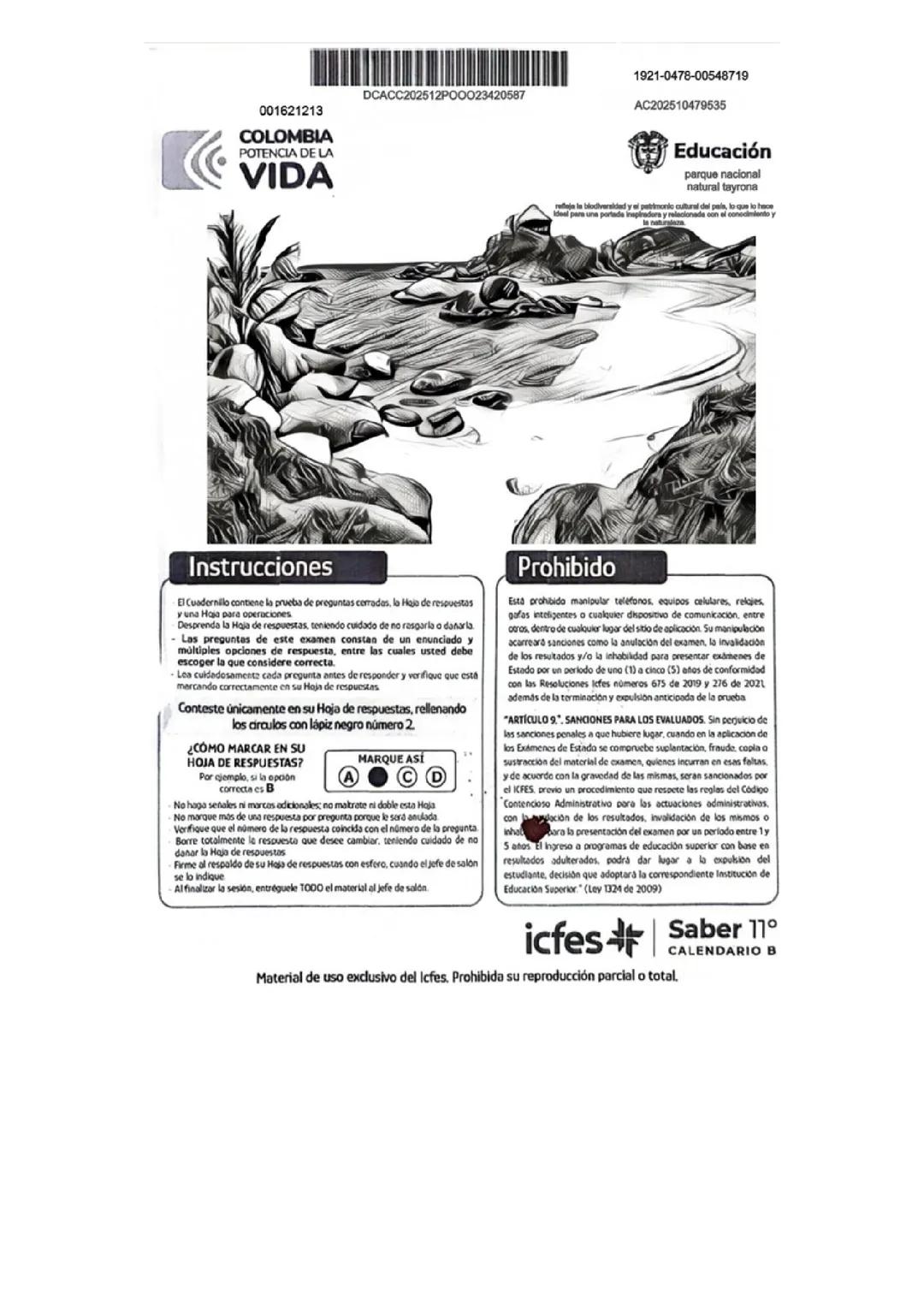 ICFES segunda sesión calendario B 2025