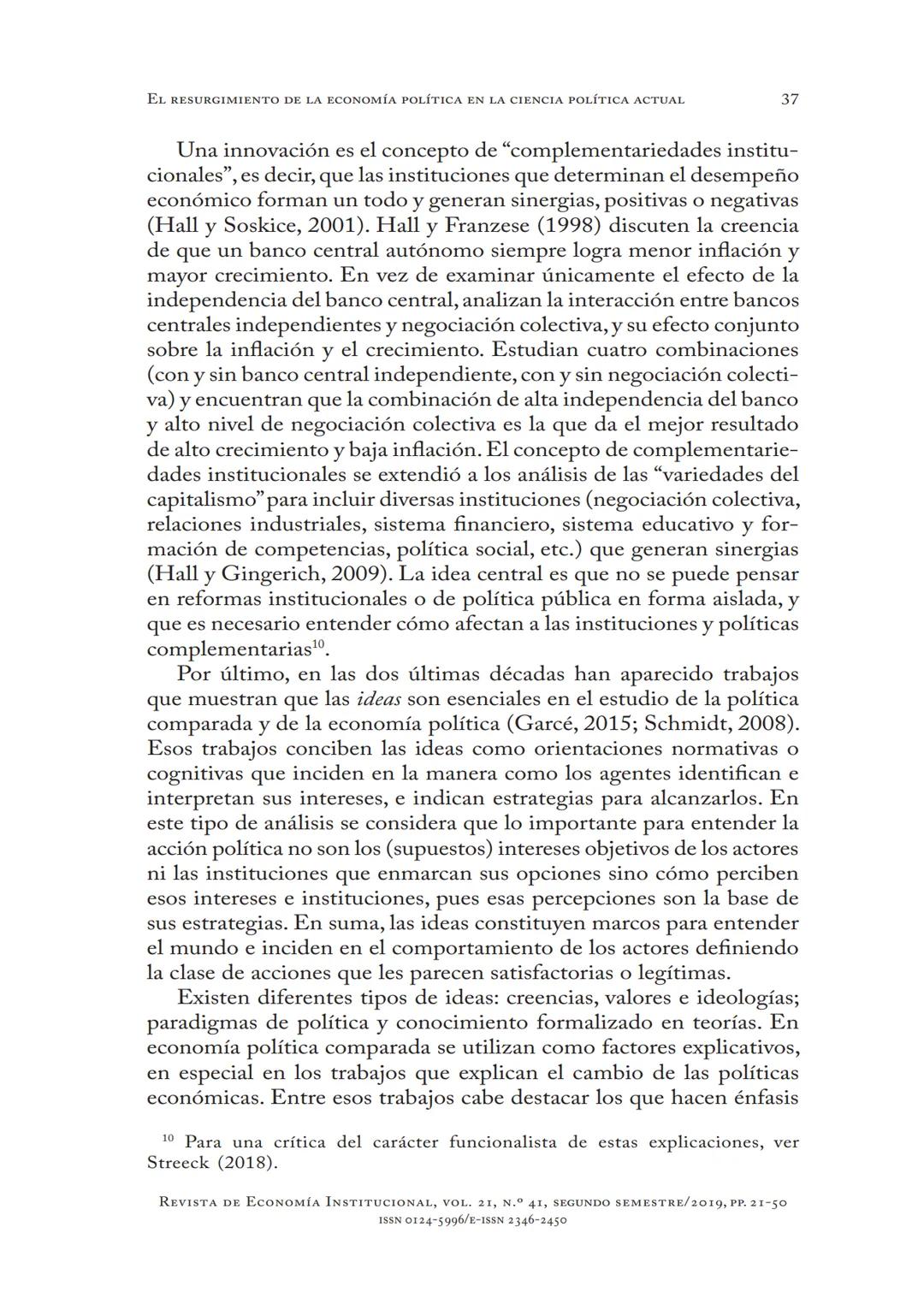 # EL RESURGIMIENTO
DE LA ECONOMÍA POLÍTICA
EN LA CIENCIA
POLÍTICA ACTUAL
Aldo Madariaga
* DOI: https://doi.org/10.18601/01245996.v21n41.02