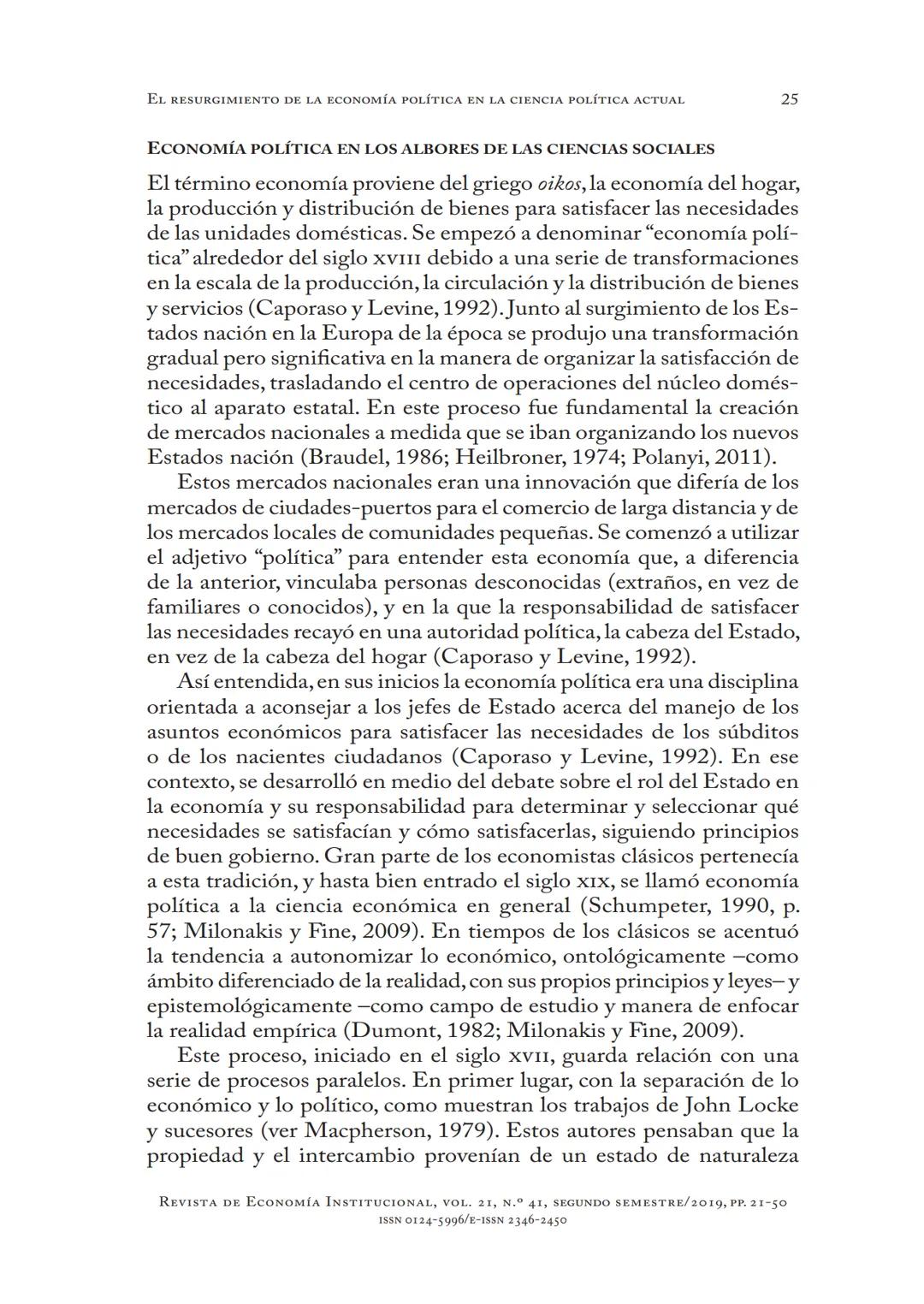 # EL RESURGIMIENTO
DE LA ECONOMÍA POLÍTICA
EN LA CIENCIA
POLÍTICA ACTUAL
Aldo Madariaga
* DOI: https://doi.org/10.18601/01245996.v21n41.02