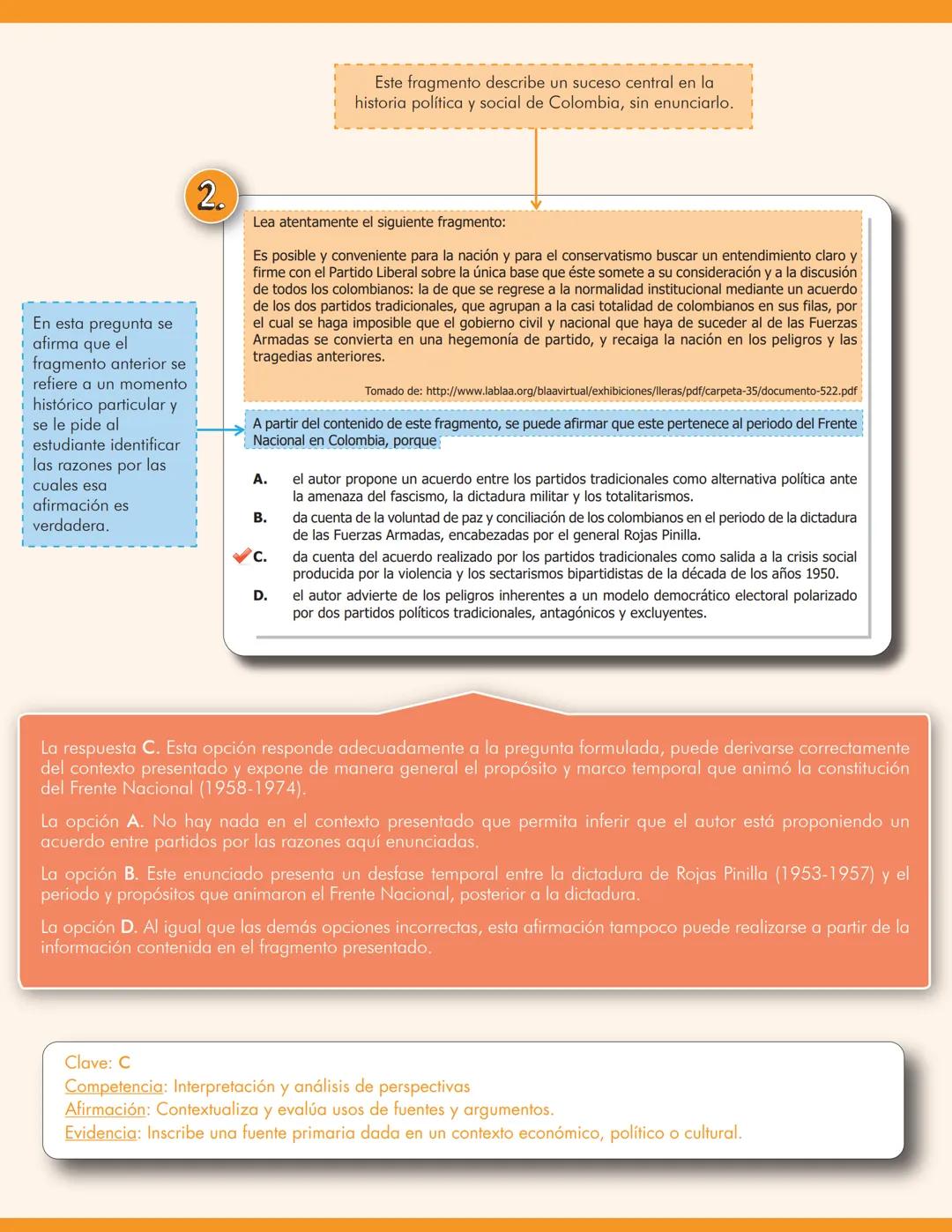 1.
Saber 11.
GOBIERNO
DE COLOMBIA
MINEDUCACIÓN icfes
mejor saber
EJEMPLOS DE PREGUNTAS:
PRUEBA DE SOCIALES Y COMPETENCIAS CIUDADANAS
Esta pr