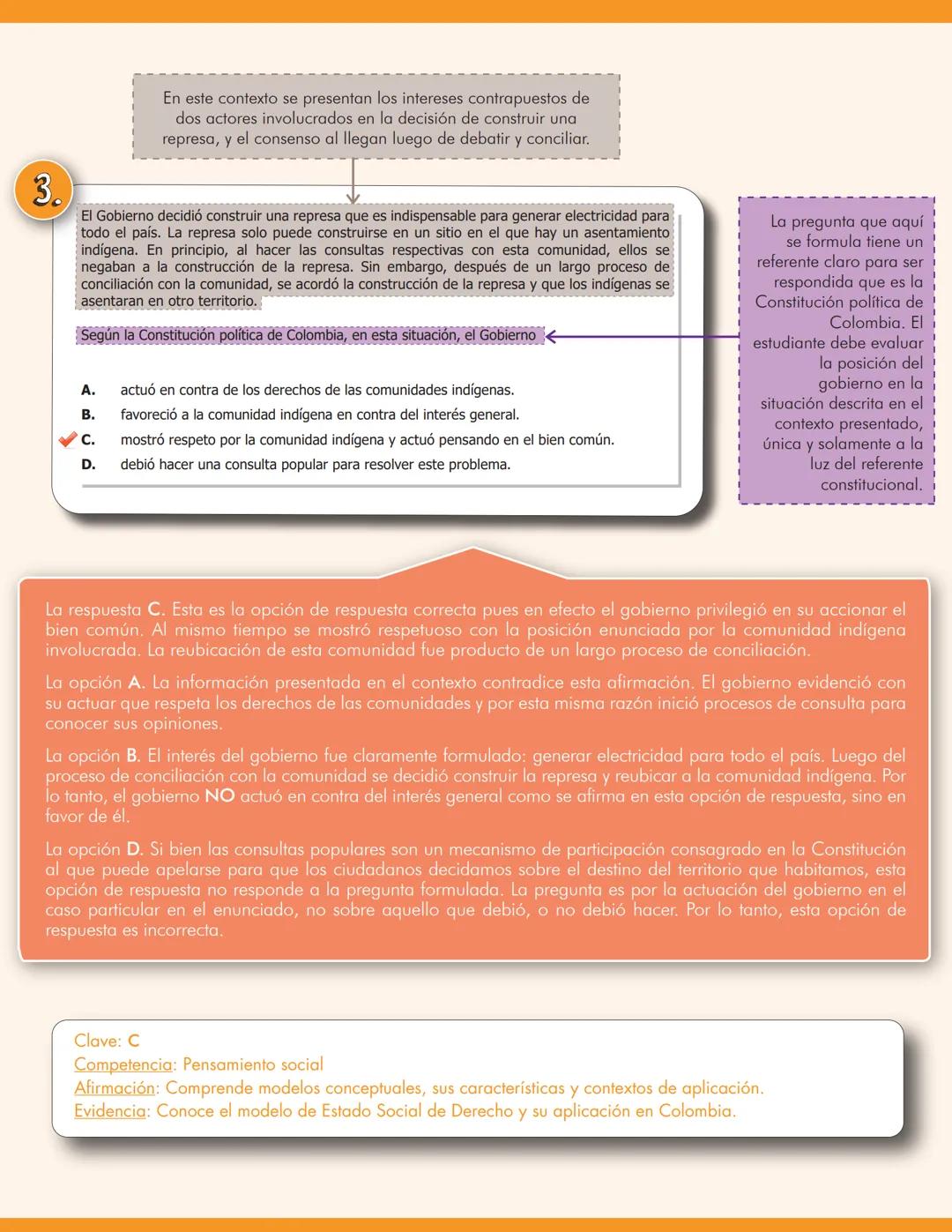 1.
Saber 11.
GOBIERNO
DE COLOMBIA
MINEDUCACIÓN icfes
mejor saber
EJEMPLOS DE PREGUNTAS:
PRUEBA DE SOCIALES Y COMPETENCIAS CIUDADANAS
Esta pr