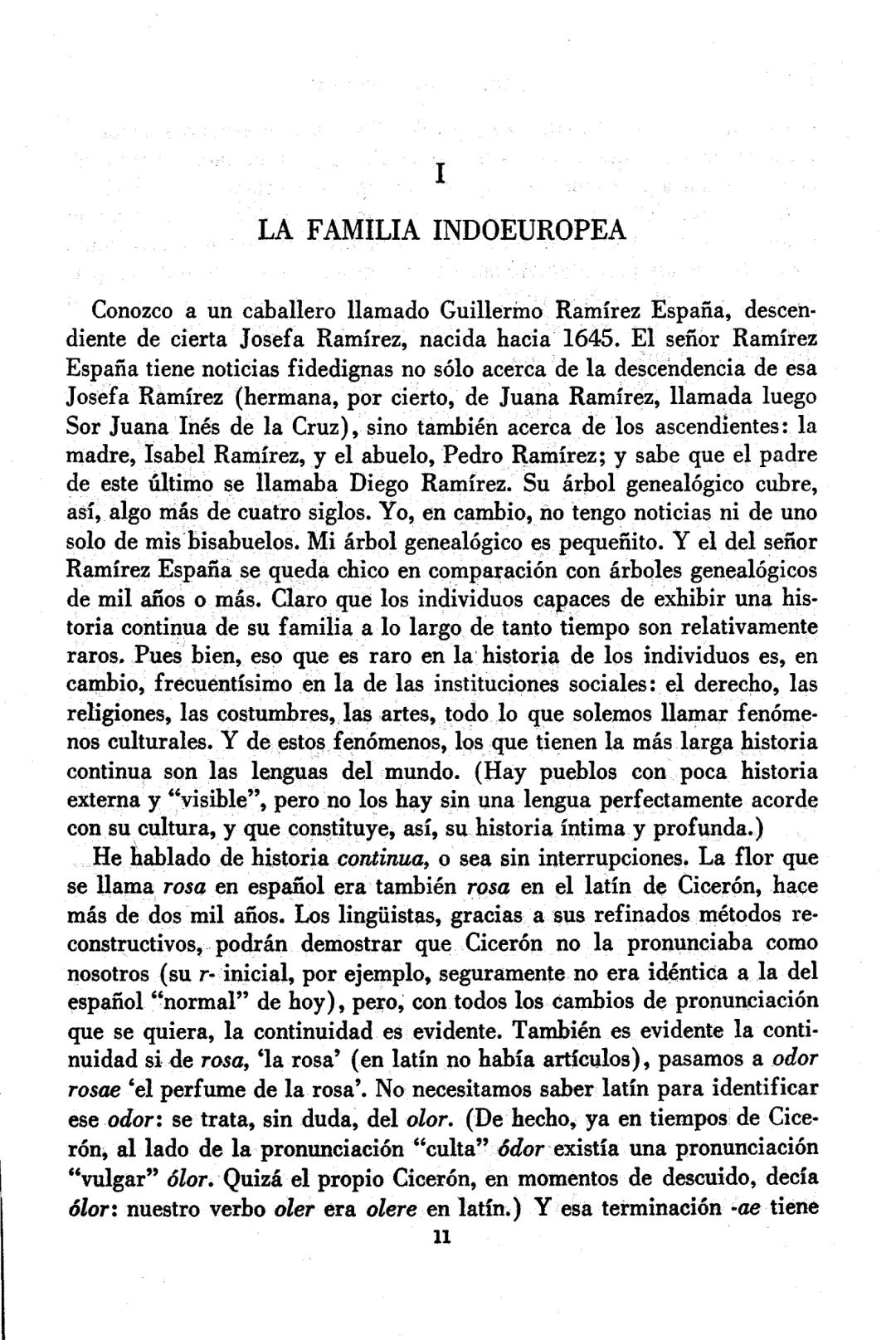 # ANTONIO ALATORRE
# LOS 1,001 AÑOS
# DE LA LENGUA ESPAÑOLA
TEZONTLE # I
LA FAMILIA INDOEUROPEA
Conozco a un caballero llamado G