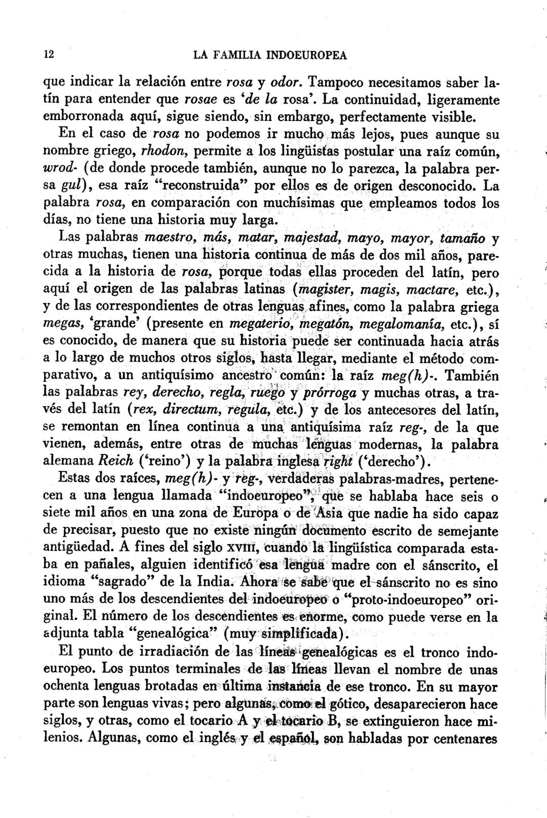 # ANTONIO ALATORRE
# LOS 1,001 AÑOS
# DE LA LENGUA ESPAÑOLA
TEZONTLE # I
LA FAMILIA INDOEUROPEA
Conozco a un caballero llamado G