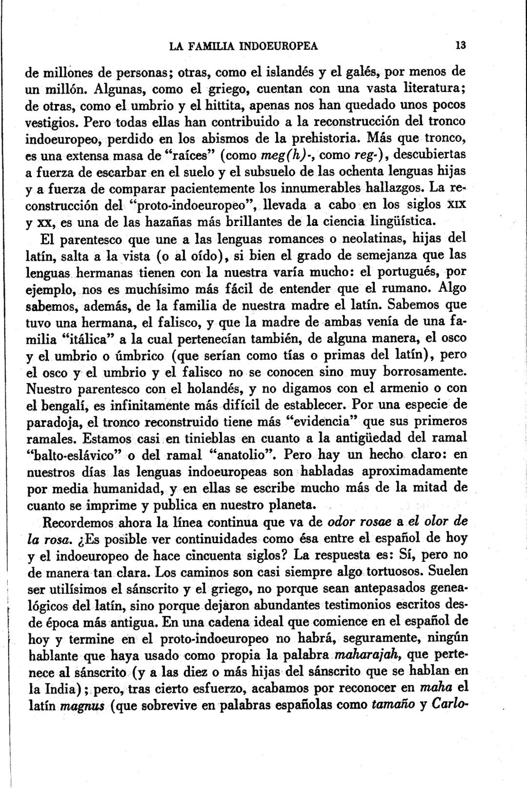 # ANTONIO ALATORRE
# LOS 1,001 AÑOS
# DE LA LENGUA ESPAÑOLA
TEZONTLE # I
LA FAMILIA INDOEUROPEA
Conozco a un caballero llamado G