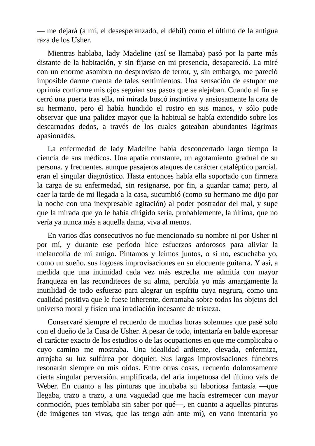 # La Caída de la Casa de Usher
Por
Edgar Allan Poe
Freeditorial/ Durante un día del otoño, oscuro, sombrío, silencioso, en que las nubes
