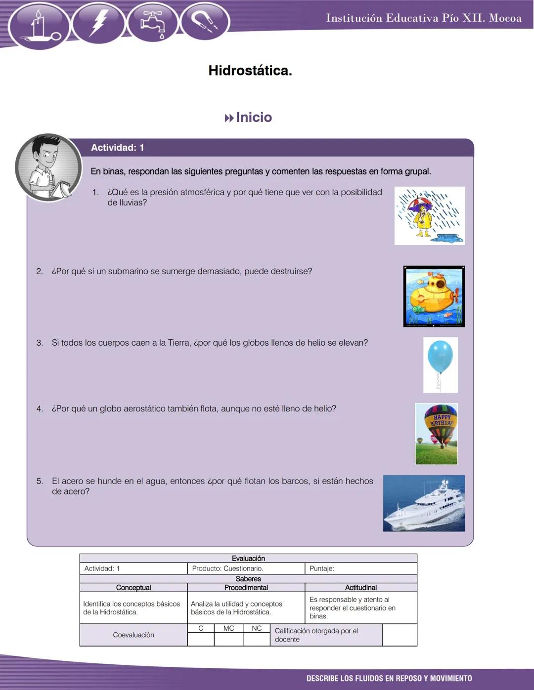 # INSTITUCION EDUCATIVA
PIO XII
Ciencias Naturales
Cientia Droareso
MOCOA-PUTUMAYO
Hidráulica.
► Mecánica de Fluidos
Aquel que lo intentó
