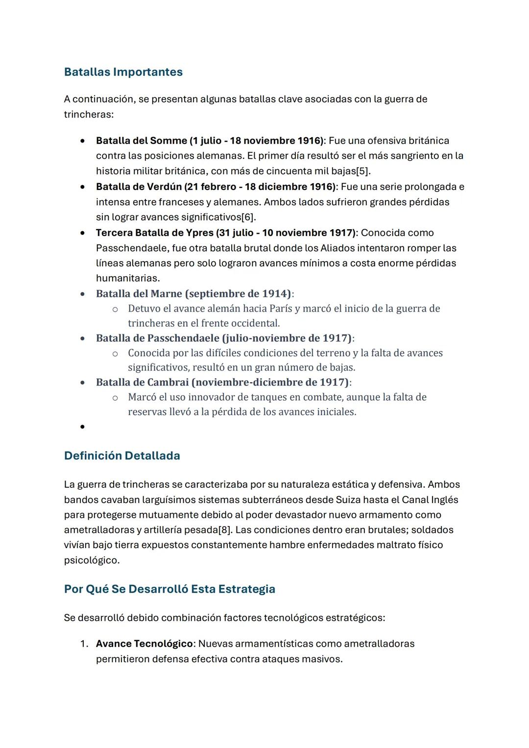 # Guerra de Trincheras en la Primera Guerra Mundial
La guerra de trincheras fue un aspecto característico de la Primera Guerra Mundial,
esp