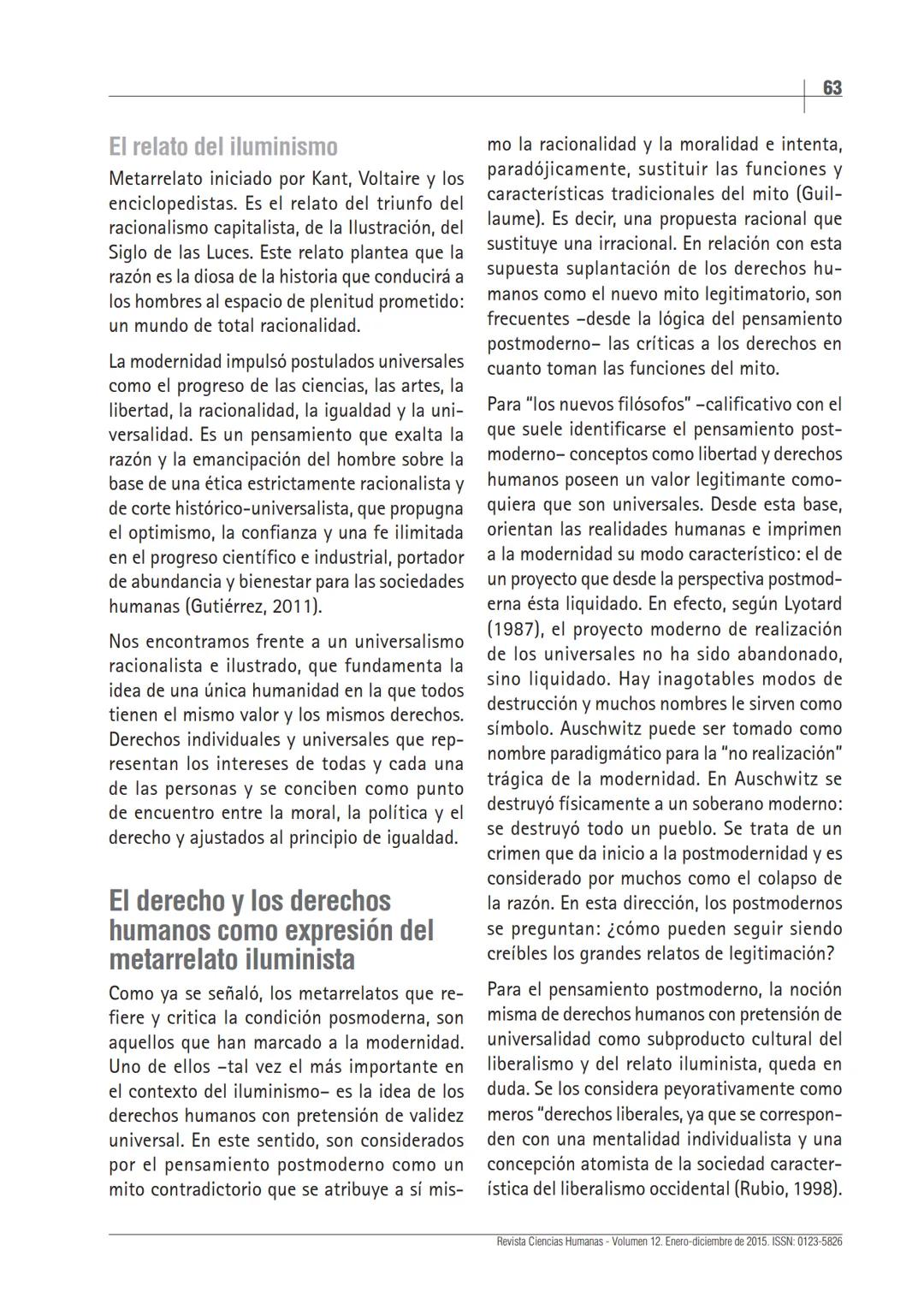 # La filosofía posmoderna:
¿el fin de los universales?
Francisco Javier Gutiérrez Suárez¹
Universidad Carlos III de Madrid, España
Recibid