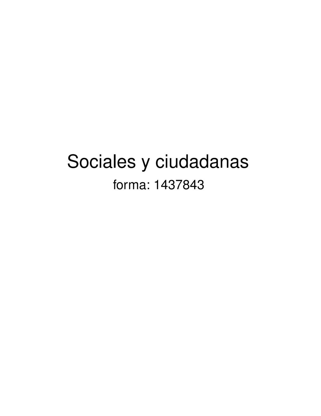 Sociales y ciudadanas