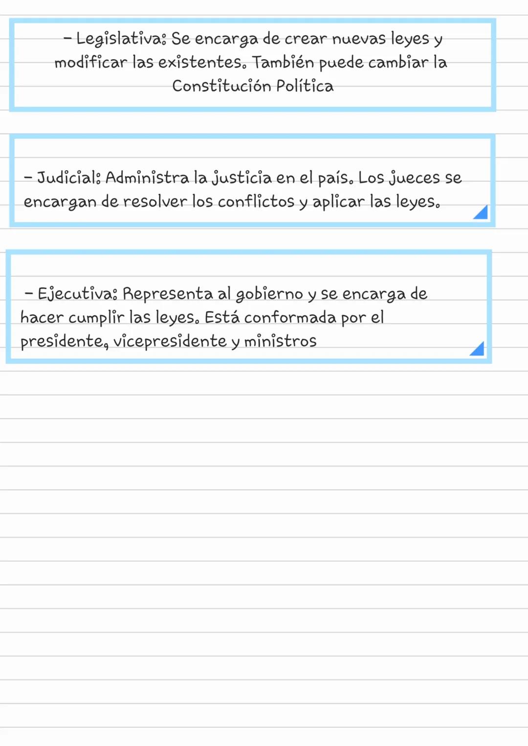 --- OCR Start ---
Ramas del Poder Y el gobierno de Colombia
-Página 265 resumen
El gobierno
El gobierno tiene una forma especifica de organi