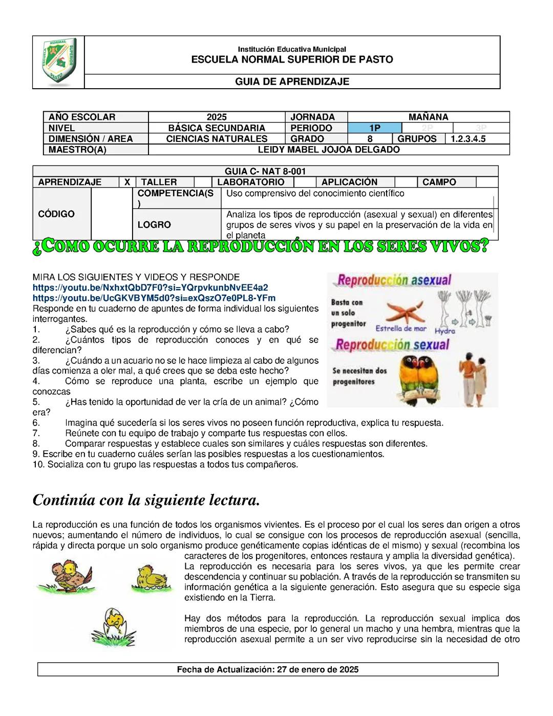 Cómo ocurre la reproducción en los seres vivos