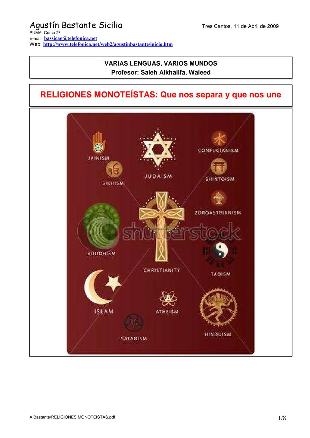 --- OCR Start ---
Agustín Bastante Sicilia
PUMA. Curso 2º
E-mail: bassicag@telefonica.net
Web: http://www.telefonica.net/web2/agustinbastant