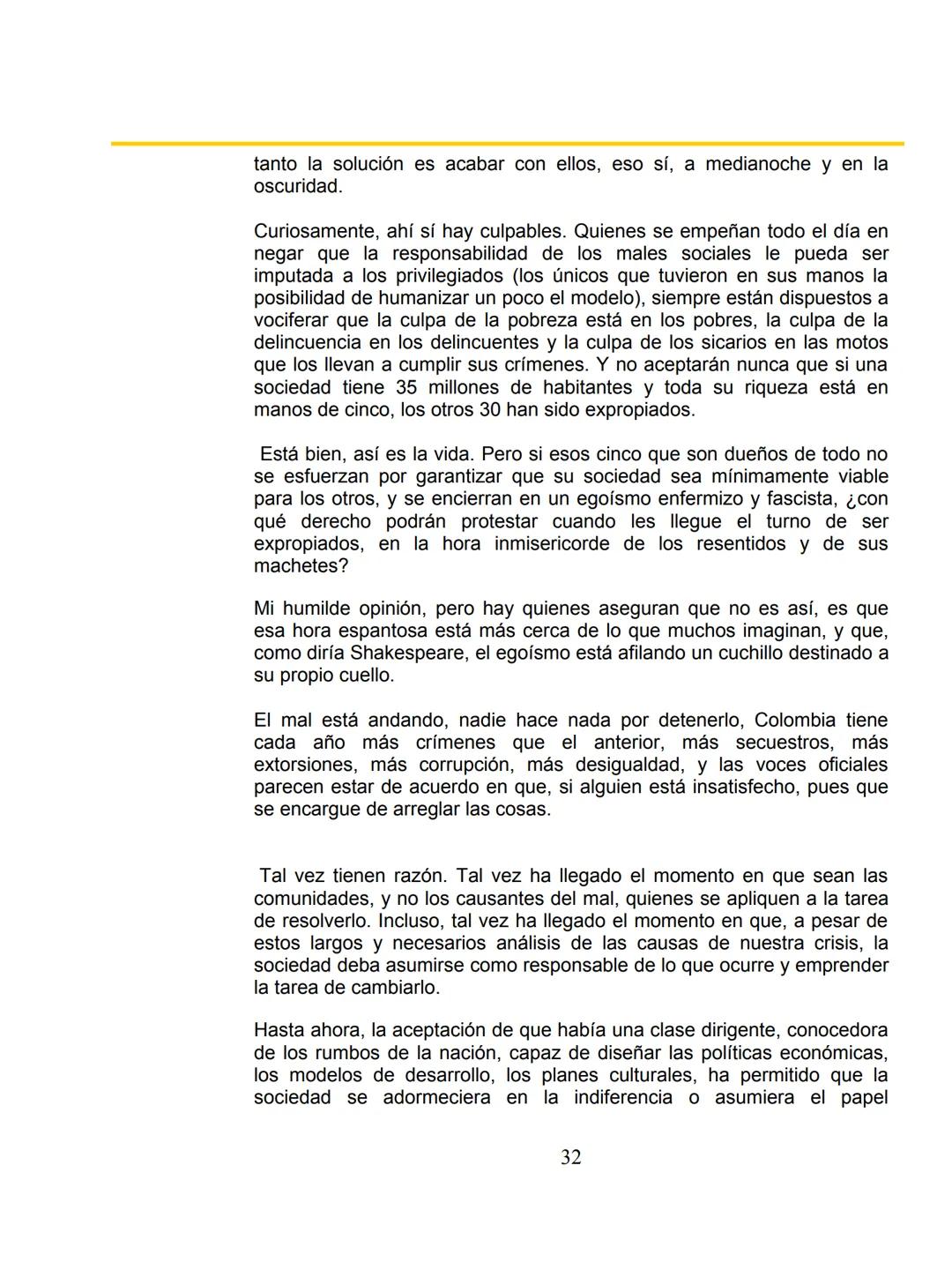 # COLOMBΙΑ:
EL
PROYECTO
NACIONAL Y
LA FRANJA AMARILLA
Por William Ospina
1 # William Ospina
William Ospina (Padua, Tolima, 1954), poeta,