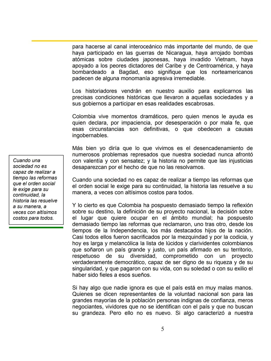 # COLOMBΙΑ:
EL
PROYECTO
NACIONAL Y
LA FRANJA AMARILLA
Por William Ospina
1 # William Ospina
William Ospina (Padua, Tolima, 1954), poeta,