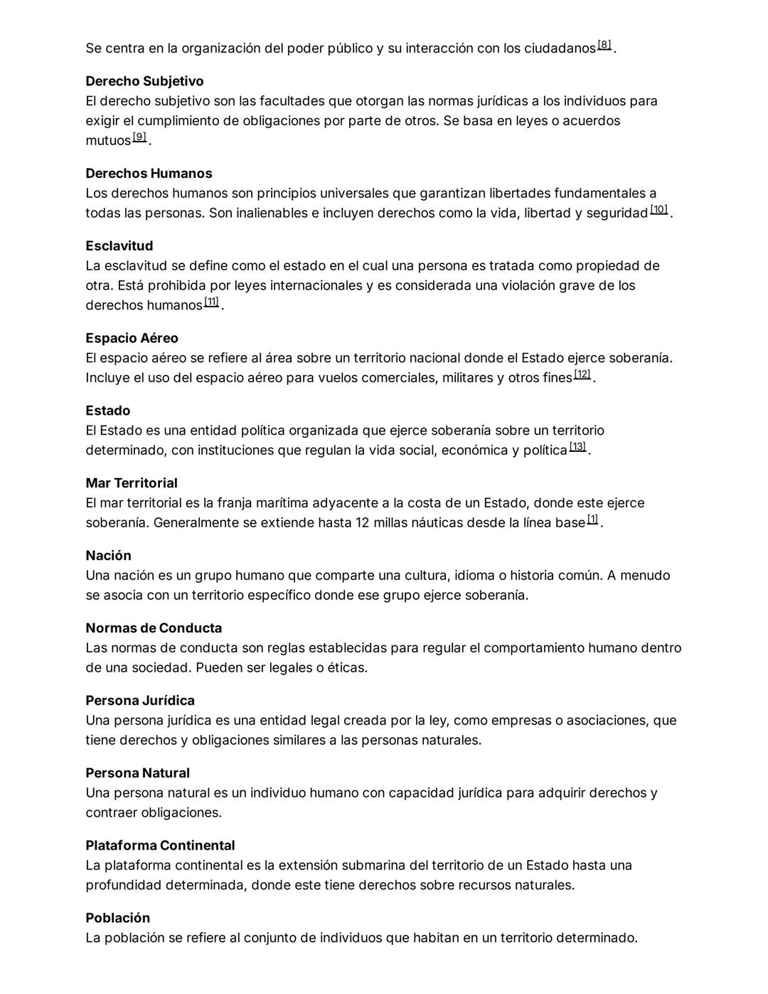 *perplexity
define y o investiga cada una de las siguientes
palabras u oraciones para un glosario de términos
de derecho
- Alta mar
- Carta